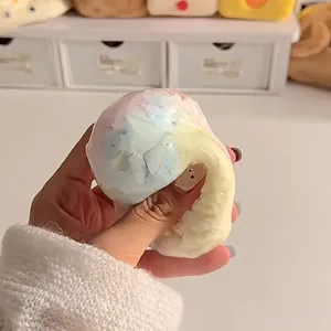 Handmade multicolor stress relief squeeze toy with unique crispy outer texture