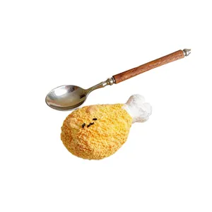 Jouet squishy mignon en forme de cuisse de poulet frit pour soulager le stress au quotidien