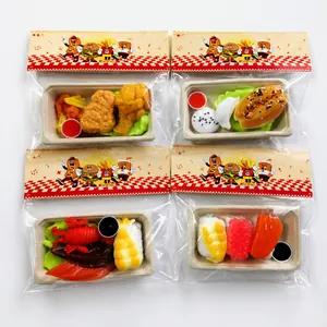 Set di Giocattoli Squishy a Forma di Cibo Realistico TPR a Rimbalzo Lento Giocattolo Antistress Forme di Aragosta Sushi Pollo Fritto Divertimento per Bambini e Adulti
