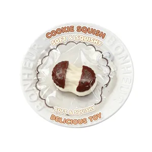Juguete squishy con forma de galleta realista de silicona suave de grado alimenticio