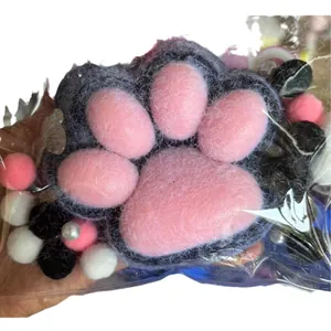 Giocattolo antistress gigante zampa di gatto rosa squishy da 11cm rimbalzo lento toy