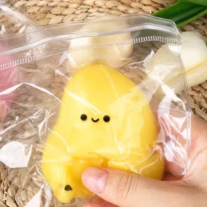 Simulation Banana Squishy Stress Relief Toy Cute Expression TPR Liquid Filled Squeeze Decompression Sensory Toy For Office Kids