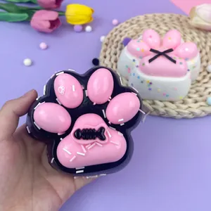 Kawaii cat paw taba squishy antistress toy for relaxation and sensory stress relief