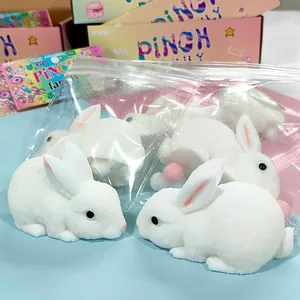 Super Soft Rabbit Squishy Toy TPR Stress Relief Animal Fidget Toy Cute Bunny Slow Rising Sensory Gift For Kids Adults