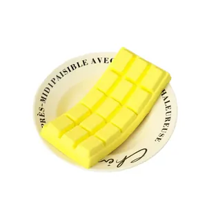Φωτεινό κίτρινο squishy παιχνίδι σοκολάτας από PU αργής επαναφοράς για ανακούφιση άγχους