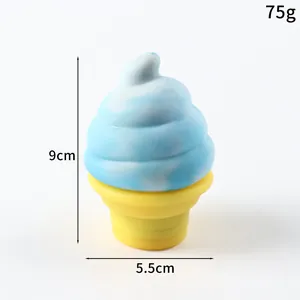 Giocattolo antistress a forma di gelato sfumato blu con peso di 75g e altezza di 9cm