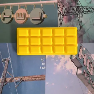 Yellow chocolate bar shaped slow rebound squishy stress relief toy for students