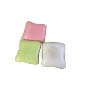 Set of 3 squishy toast bread slow rebound stress relief toys in pastel colors.