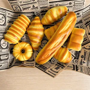 Realistic PU Simulation Bread Slow Rebound Squishy Stress Relief Toy For Kids Adults Photography Props Decoration