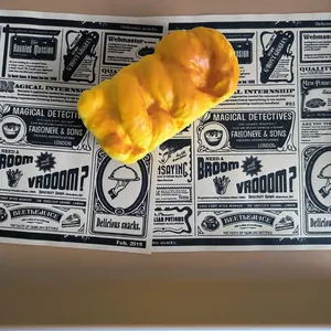 Detailed view of the realistic PU slow rebound braided bread squishy toy with soft texture