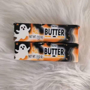 Jouet squishy en forme de bâton de beurre salé thème fantôme Halloween pour décompresser