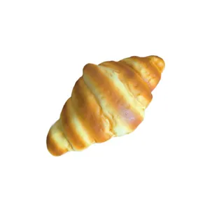 Realistic PU slow rebound croissant bread toy for stress relief and sensory play joy