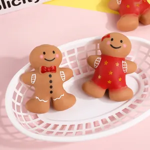 Jouet anti-stress bonhomme de pain d'épices mignon et coloré pour cadeau de Noël