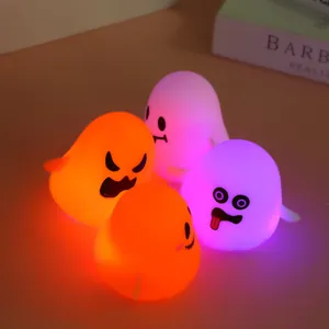 Halloween leuchtende Geist-Squeeze-Spielzeuge Set mit lustigen Gesichtern Anti-Stress