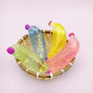 Jouet Squishy Banane Coloré Rebond Lent Décompression Balle à Presser Maltose Nouveauté Anti-Stress Cadeau Sensoriel