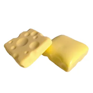 Cheese and toast bread slow rebound squishy stress relief toy set for kids and adults
