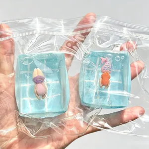 Paar creatieve oceaan zwembadfeest squishy kubus speelgoed voor stressverlichting