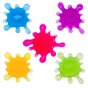 Set of five colorful virus-shaped maltose squishy toys for stress relief and decompression