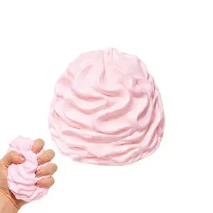 Soft pink raspberry cream squishy toy for stress relief with slow rebound texture