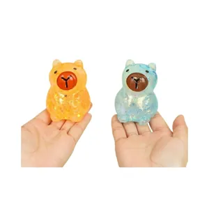 Glitzernde Capybara Squishy Spielzeuge zum Stressabbau, lustiges sensorisches Fidget-Set