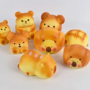 Συλλογή από χαριτωμένα παιχνίδια squishy σε σχήμα ψωμιού με υφή αργής επαναφοράς