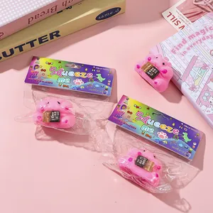 Süßer Cartoon Rosa Hamster Knetspielzeug TPR Weiches Stressabbau Quetschspielzeug Für Kinder Erwachsene Rosa Hamster Sensorisches Fidget Spielzeug