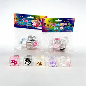 Transparenter Katzenpfoten-Eiswürfel-Quetschspielzeug zum Stressabbau Jelly Squishy