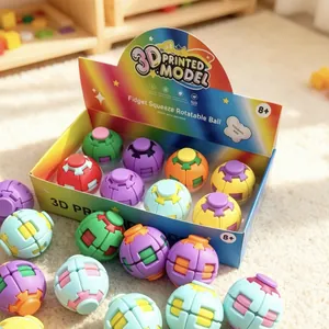 3D Spritzguss Fidget Spinner Ball Drehbar Drückbar Stressabbau Spielzeug Kreatives Dekompressions-Puzzle-Ball Für Erwachsene