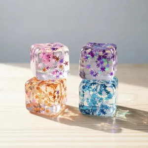 TPR Slow Rebound Stress Relief Squishy Toy For Kids Adults Translucent Ice Cube Gummy Bear Shell Shaped Sensory Fidget Toy