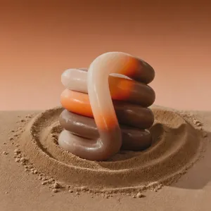 Giocattolo antistress tangle cambia colore con la temperatura in sfumatura di marrone