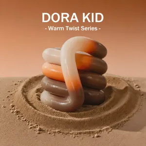 Jouet anti-stress tangle changeant de couleur avec la température en dégradé de marron