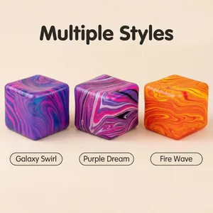 Creative Swirl Square Ice Cube Squishy Toy Slow Rising Maltose Stress Relief Squeeze Toy For Kids Adults Office Desk Decor