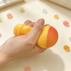Giocattolo antistress budino al caramello per alleviare lo stress con effetto sonoro