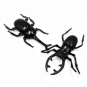 Large Simulation Insect Model Hercules Beetle Stag Beetle Realistic Squeaky Sound Toy Plastic Bug Figure For Kids Education