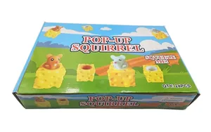 Vue détaillée de la boîte de présentation pour 24 jouets à presser souris et fromage Pop-up