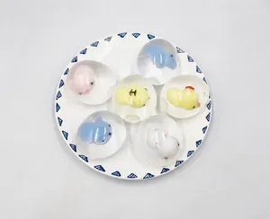 Giocattoli a forma di uova squishy trasparenti con simpatiche figure di animali