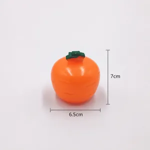 Jouet à presser carotte créatif pour le stress, hauteur 7 cm, jouet orange souple.