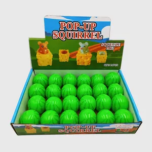 24-piece set of pop-up squirrel squeeze toys with watermelon stress balls for relief