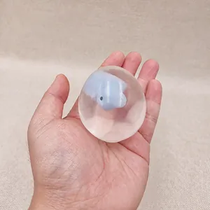 Palla d'acqua a forma di uovo trasparente antistress, diametro 5cm