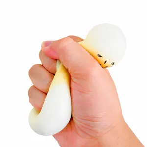 Soft slow rebound egg yolk pastry shaped squeeze toy for stress relief and venting