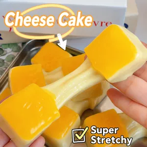Simulation TPR Squishy Toy Stretch Rice Cake Oreo Cookie Soda Biscuit Stress Relief Toy Simulation Play Food Squishy For Kids Office Gift