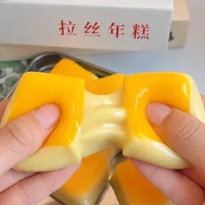 Realistic stretchy rice cake squishy toy for stress relief and sensory fidgeting