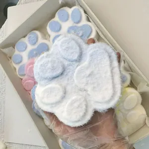 Grande giocattolo antistress squishy a zampa di gatto morbido in scatola regalo.