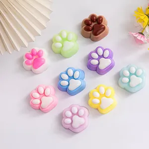 Colorful cat paw squishy toys set for stress relief, slow-rebound and soft texture