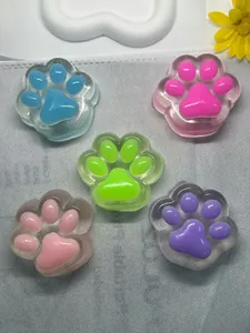 Set of five colorful cat paw squishy toys with a soft, slow-rebound texture.