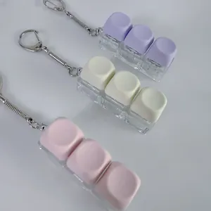 Macaron colored linear mechanical keyboard keycap switch tester keychain fidget toy