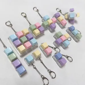 Παστέλ μηχανικοί διακόπτες πληκτρολογίου fidget μπρελόκ σε διάφορα μεγέθη και σχήματα