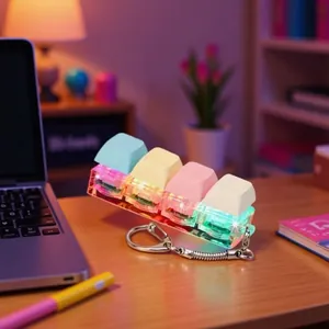 Llavero fidget toy premium probador de interruptores de teclado mecánico de 4 teclas