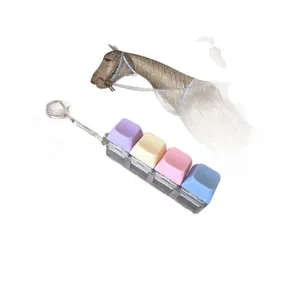 Macaron 4-Tasten mechanischer Schaltertester Fidget Toy Schlüsselanhänger mit LED-Licht