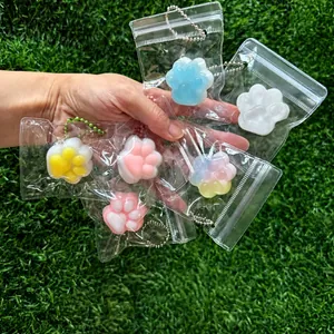 Mini pata de gato squishy juguete de descompresión colgante en varios colores vivos